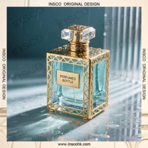 Crystal-Capped Luxury Perfume Bottle