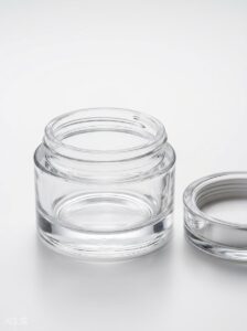 Empty Glass Cosmetic Jars