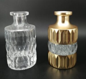 Glass Perfume Bottles with Electroplate Finished