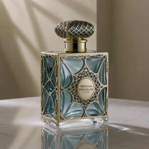 Classic Square Perfume Bottles with Metal Frames And Name Plate