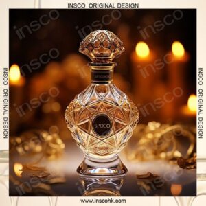 Unique Glass Oil Bottle With Glass Cap
