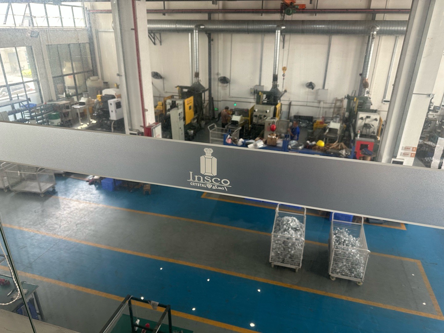 INSCO factory workshop viewed from the mezzanine
