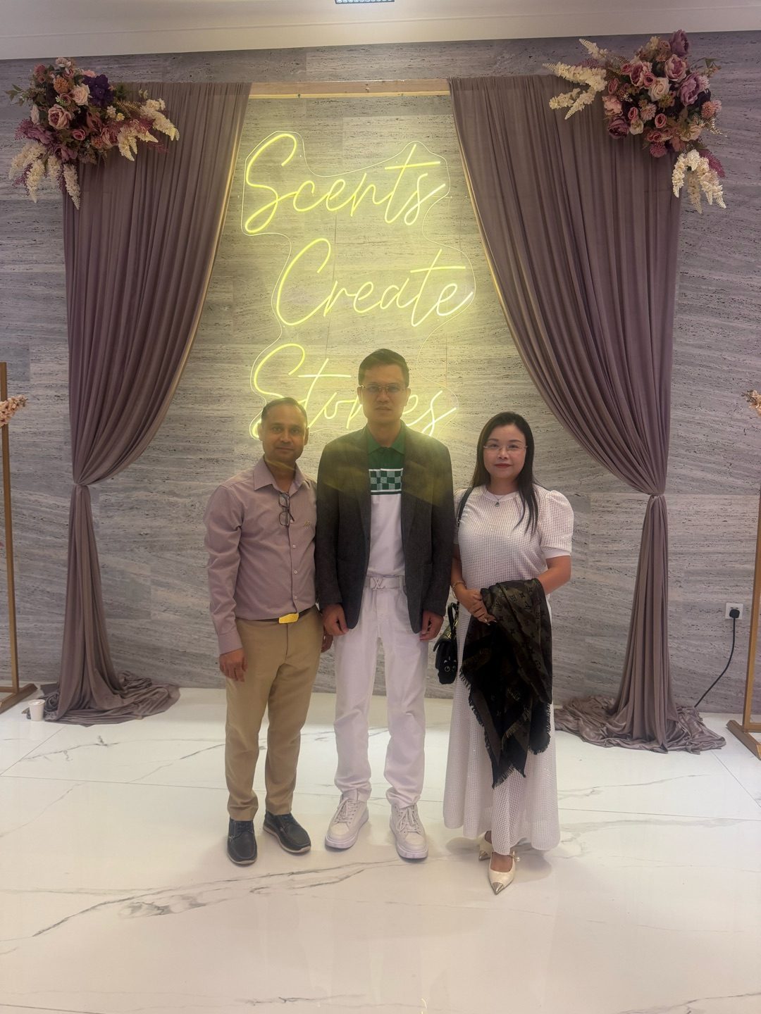INSCO team members at the Al Haramain OUD & PERFUME EVENT in Dubai